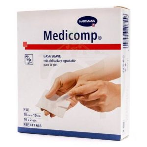 MEDICOMP COMPRESAS APOSITO ESTERIL 10 X 10 CM 10